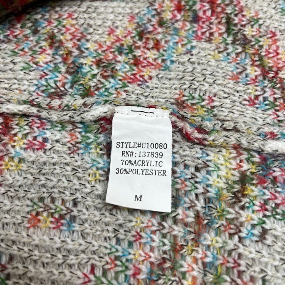 Dreamers By Debut Womens Geometric Open Front Cardigan Multicolor Size Medium - Picture 8 of 14